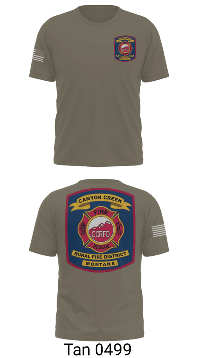 Canyon Creek Rural Fire District 51909217 Short Sleeve Performance Shirt - 35