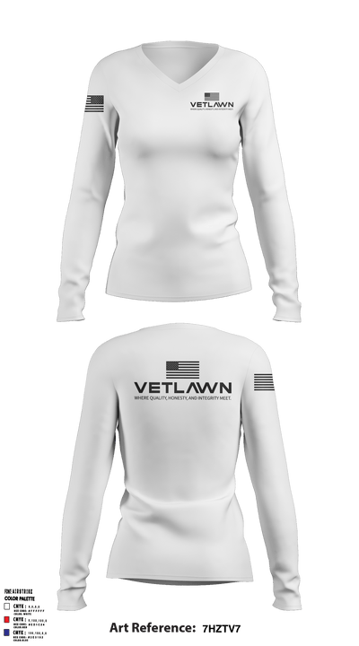 Vetlawn 83001110 Women's Long Sleeve V-neck Shirt - 4