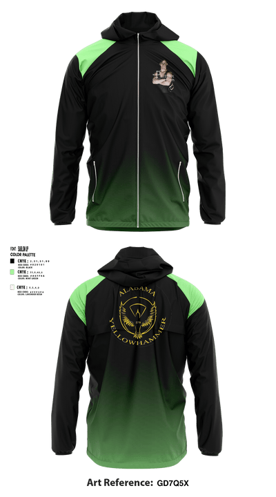 Alabama Yellowhammer Camp579 27714685 Windbreaker - 1
