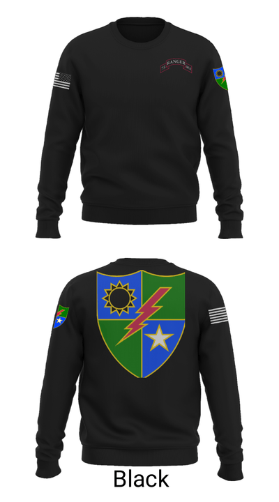 75 Ranger Regiment. 4790927 Crew Neck Sweatshirt - 9