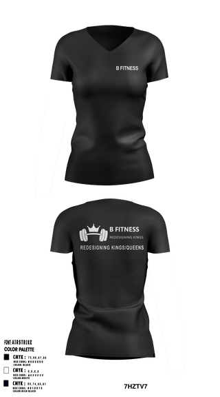 Women's Short Sleeve Vneck Shirt, BFitnessBFitness, , Teamtime, Team time, sublimation, custom sports apparel, team uniforms, spirit wear, spiritwear, sports uniforms, custom shirts, team store, custom team store, fundraiser sports, apparel fundraiser