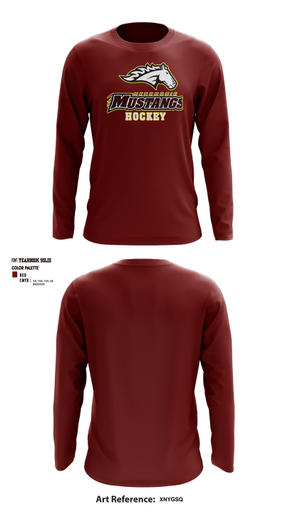 Menomonie High School Ice hockey 95189103 Long Sleeve Performance Shirt - 7