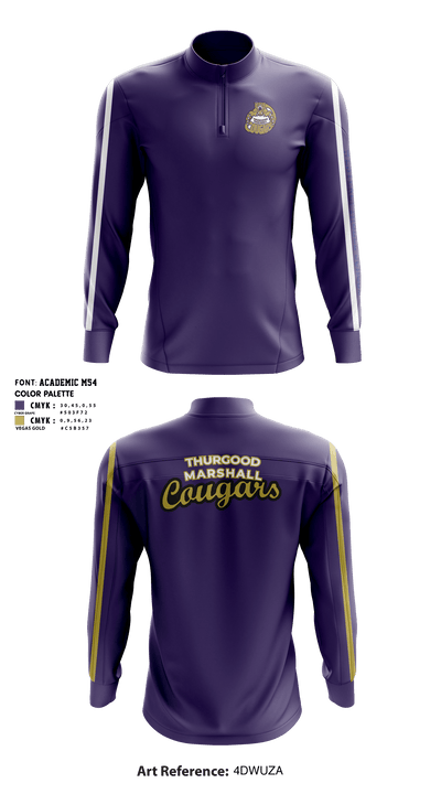 Thurgood Marshall Cougars 55280380 Quarter Zip Jacket - 2