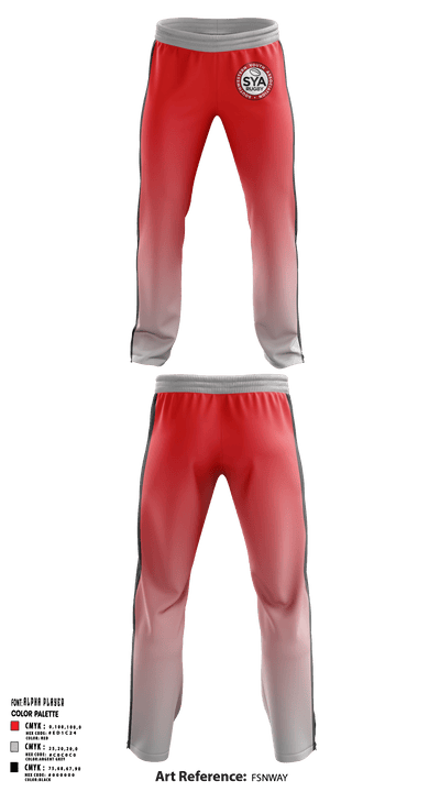 Southwestern Youth Association Rugby 77830923 Sweatpants - 1