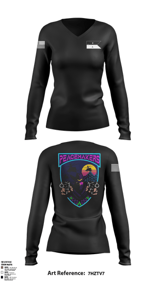 Women's Long Sleeve Vneck Shirt, , Army, Teamtime, Team time, sublimation, custom sports apparel, team uniforms, spirit wear, spiritwear, sports uniforms, custom shirts, team store, custom team store, fundraiser sports, apparel fundraiser