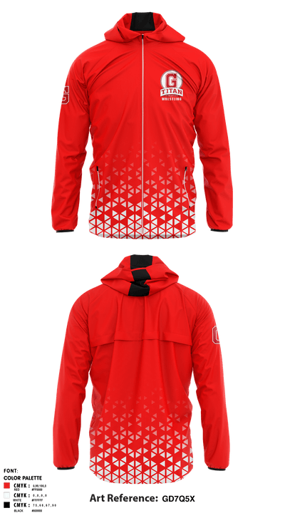 Glenwood High School Wrestling 84372950 Windbreaker - 1