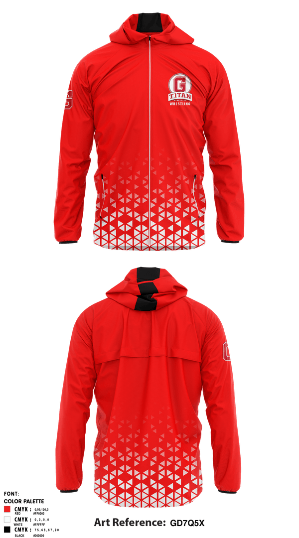 Windbreaker, Glenwood High School Wrestling, Wrestling, Teamtime, Team time, sublimation, custom sports apparel, team uniforms, spirit wear, spiritwear, sports uniforms, custom shirts, team store, custom team store, fundraiser sports, apparel fundraiser