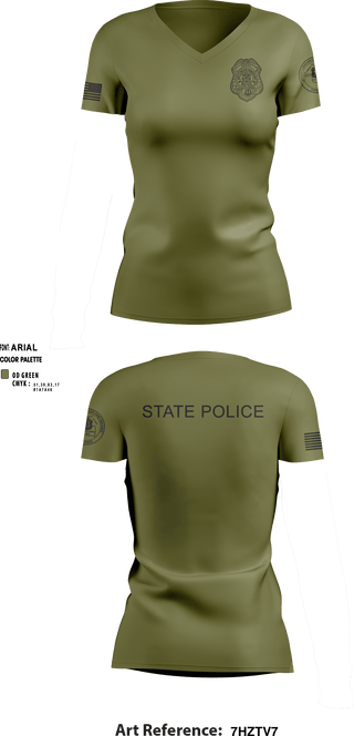 Women's Short Sleeve Vneck Shirt, , Police, Teamtime, Team time, sublimation, custom sports apparel, team uniforms, spirit wear, spiritwear, sports uniforms, custom shirts, team store, custom team store, fundraiser sports, apparel fundraiser