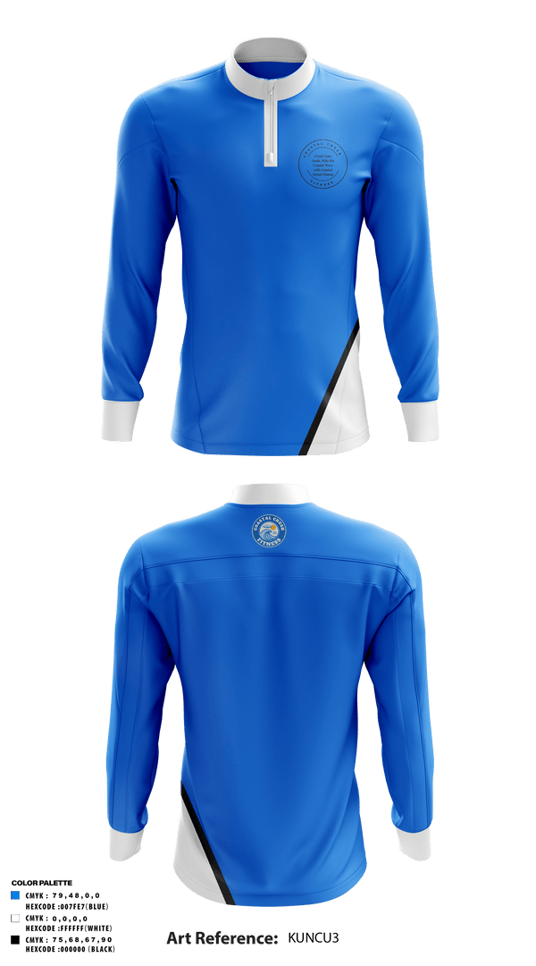 Quarter Zip Jacket, Coastal Crush Fitness, , Teamtime, Team time, sublimation, custom sports apparel, team uniforms, spirit wear, spiritwear, sports uniforms, custom shirts, team store, custom team store, fundraiser sports, apparel fundraiser