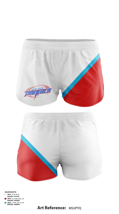 Track Shorts, East Side Thunder, Baseball, Teamtime, Team time, sublimation, custom sports apparel, team uniforms, spirit wear, spiritwear, sports uniforms, custom shirts, team store, custom team store, fundraiser sports, apparel fundraiser