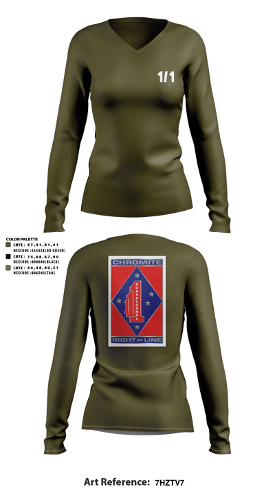 Hades 3421841 Women's Long Sleeve V-neck Shirt - 157