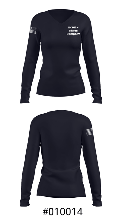 2-30IN Chaos Company 34948377 Women's Long Sleeve V-neck Shirt - 37