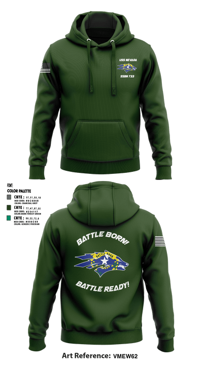 USS NEVADA SSBN 733 65073503 Hoodie - 3