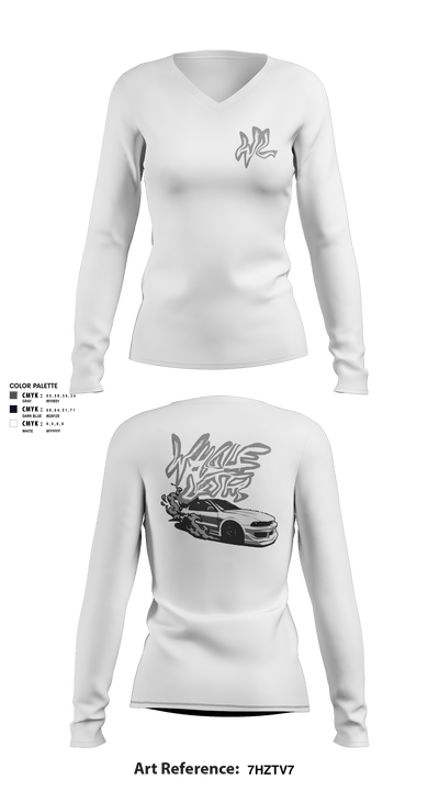 Whole Lotta 18700693 Women's Long Sleeve V-neck Shirt - 1
