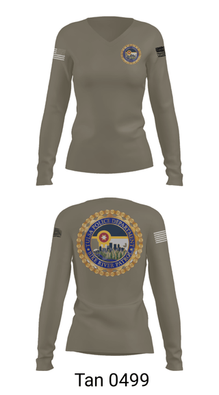 Women's Long Sleeve Vneck Shirt, , Police, Teamtime, Team time, sublimation, custom sports apparel, team uniforms, spirit wear, spiritwear, sports uniforms, custom shirts, team store, custom team store, fundraiser sports, apparel fundraiser