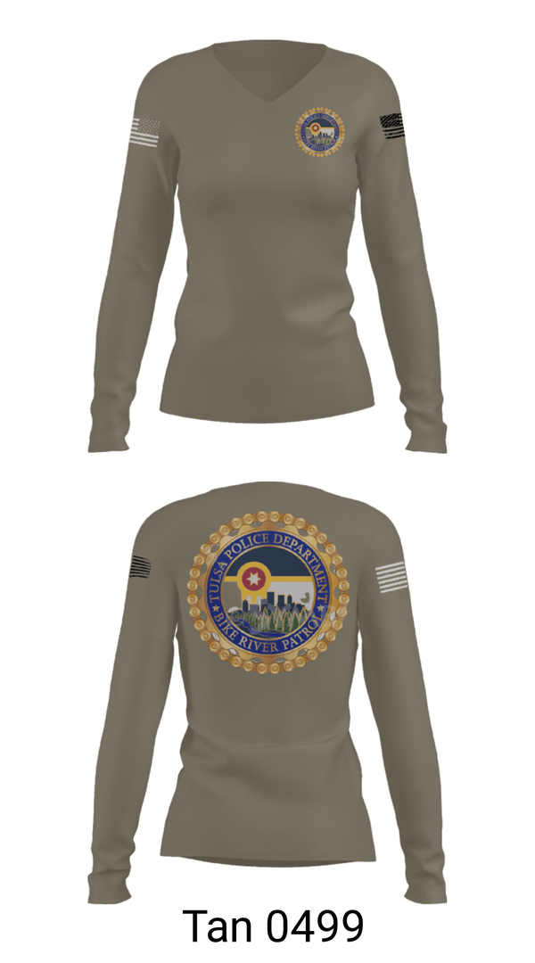 Women's Long Sleeve Vneck Shirt, , Police, Teamtime, Team time, sublimation, custom sports apparel, team uniforms, spirit wear, spiritwear, sports uniforms, custom shirts, team store, custom team store, fundraiser sports, apparel fundraiser