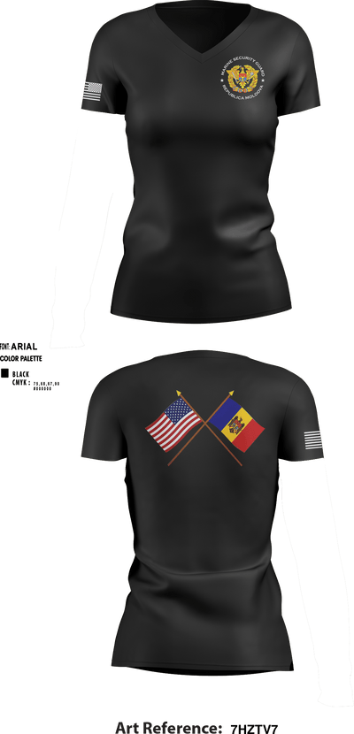 Detachment Republica Moldova 57338540 Women's Short Sleeve V-neck Shirt - 6