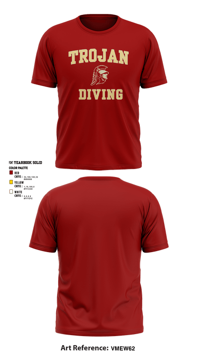 University Of Southern California Diving 38780209 Short Sleeve Performance Shirt - 7