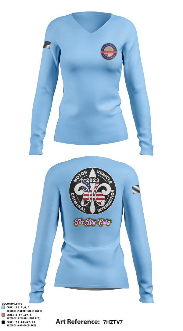 Women's Long Sleeve Vneck Shirt, , Police, Teamtime, Team time, sublimation, custom sports apparel, team uniforms, spirit wear, spiritwear, sports uniforms, custom shirts, team store, custom team store, fundraiser sports, apparel fundraiser
