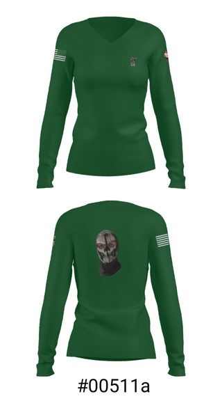 Women's Long Sleeve Vneck Shirt, , Army, Teamtime, Team time, sublimation, custom sports apparel, team uniforms, spirit wear, spiritwear, sports uniforms, custom shirts, team store, custom team store, fundraiser sports, apparel fundraiser