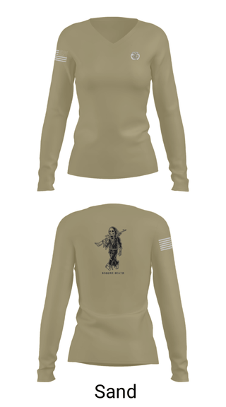 Women's Long Sleeve Vneck Shirt, , Marines, Teamtime, Team time, sublimation, custom sports apparel, team uniforms, spirit wear, spiritwear, sports uniforms, custom shirts, team store, custom team store, fundraiser sports, apparel fundraiser