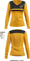 Nanakuli High School Golf 63365402 Women's Long Sleeve V-neck Shirt - 1