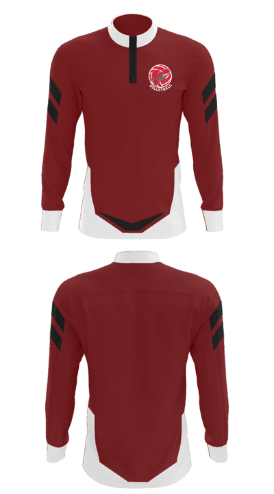Warrenton R-3 High School Volleyball 68386387 Quarter Zip Jacket - 1