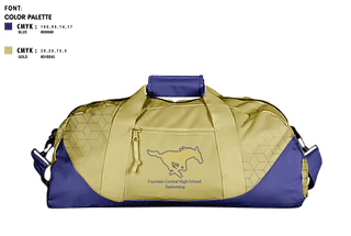 Duffle Bag, Fountain Central High School Swimming, Swimming, Teamtime, Team time, sublimation, custom sports apparel, team uniforms, spirit wear, spiritwear, sports uniforms, custom shirts, team store, custom team store, fundraiser sports, apparel fundraiser