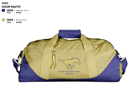 Duffle Bag, Fountain Central High School Swimming, Swimming, Teamtime, Team time, sublimation, custom sports apparel, team uniforms, spirit wear, spiritwear, sports uniforms, custom shirts, team store, custom team store, fundraiser sports, apparel fundraiser