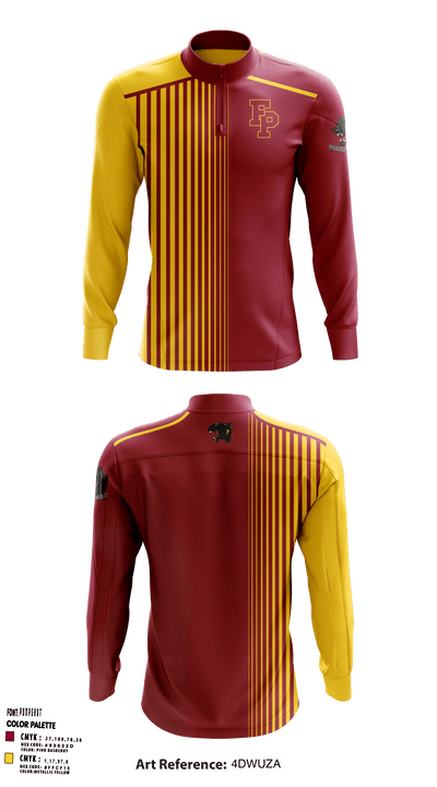 Forest Park Middle School Volleyball 74374631 Quarter Zip Jacket - 1