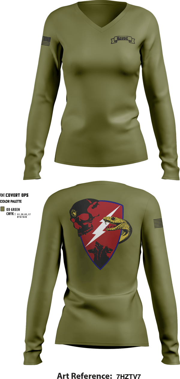 Women's Long Sleeve Vneck Shirt, , Army, Teamtime, Team time, sublimation, custom sports apparel, team uniforms, spirit wear, spiritwear, sports uniforms, custom shirts, team store, custom team store, fundraiser sports, apparel fundraiser
