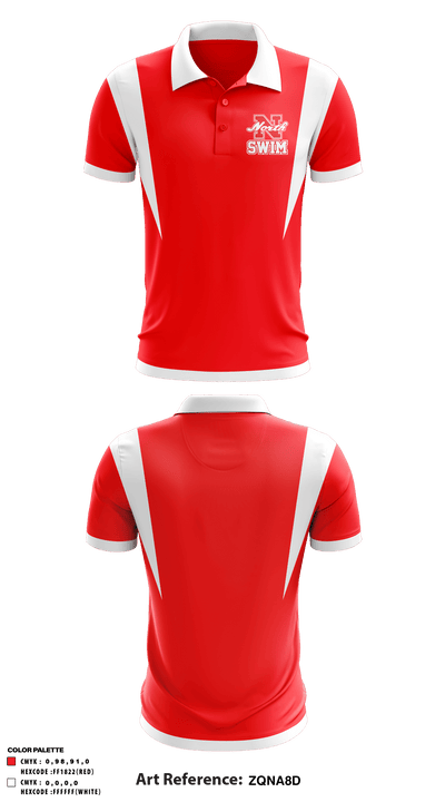 North Attleborough High School Swimming 66715277 Short Sleeve Performance Polo - 50