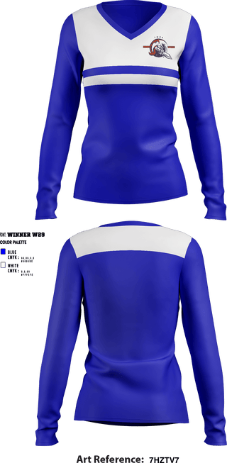 Women's Long Sleeve Vneck Shirt, Indiana Math & Science Academy North High School, Spirit Store, Teamtime, Team time, sublimation, custom sports apparel, team uniforms, spirit wear, spiritwear, sports uniforms, custom shirts, team store, custom team store, fundraiser sports, apparel fundraiser