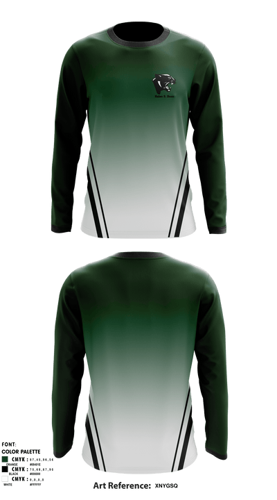 Helen S Dunn Middle School 63125083 Long Sleeve Performance Shirt - 1