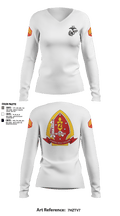 1st Battalion 2nd Marines 97957515 Women's Long Sleeve V-neck Shirt - 2