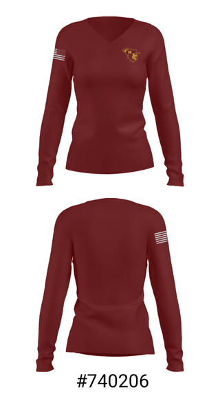Women's Long Sleeve Vneck Shirt, Meigs High School Basketball, Women's Basketball, Teamtime, Team time, sublimation, custom sports apparel, team uniforms, spirit wear, spiritwear, sports uniforms, custom shirts, team store, custom team store, fundraiser sports, apparel fundraiser
