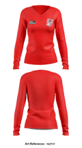 Santiam Christian School Wrestling 60304138 Women's Long Sleeve V-neck Shirt - 1