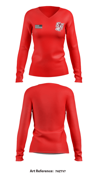 Women's Long Sleeve Vneck Shirt, Santiam Christian School Wrestling, Wrestling, Teamtime, Team time, sublimation, custom sports apparel, team uniforms, spirit wear, spiritwear, sports uniforms, custom shirts, team store, custom team store, fundraiser sports, apparel fundraiser