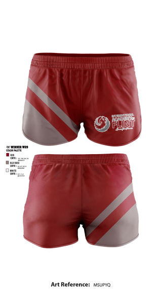 Women's Shorts, International Academy of Flint, Spirit Store, Teamtime, Team time, sublimation, custom sports apparel, team uniforms, spirit wear, spiritwear, sports uniforms, custom shirts, team store, custom team store, fundraiser sports, apparel fundraiser