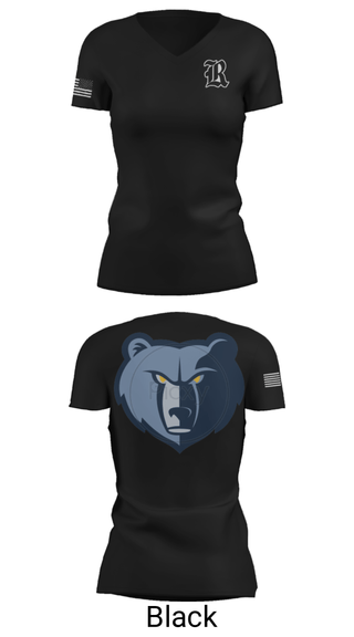 Women's Short Sleeve Vneck Shirt, Riverbank High School, Baseball, Teamtime, Team time, sublimation, custom sports apparel, team uniforms, spirit wear, spiritwear, sports uniforms, custom shirts, team store, custom team store, fundraiser sports, apparel fundraiser