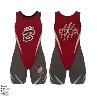 Wrestling Singlet, BRUINS, Wrestling, Teamtime, Team time, sublimation, custom sports apparel, team uniforms, spirit wear, spiritwear, sports uniforms, custom shirts, team store, custom team store, fundraiser sports, apparel fundraiser