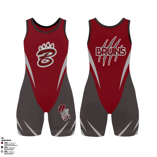 Wrestling Singlet, BRUINS, Wrestling, Teamtime, Team time, sublimation, custom sports apparel, team uniforms, spirit wear, spiritwear, sports uniforms, custom shirts, team store, custom team store, fundraiser sports, apparel fundraiser