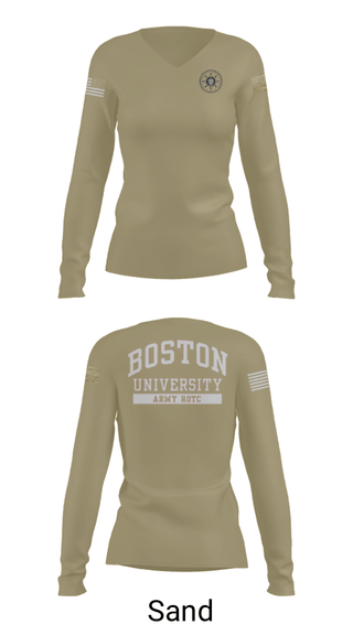 Women's Long Sleeve Vneck Shirt, , Army, Teamtime, Team time, sublimation, custom sports apparel, team uniforms, spirit wear, spiritwear, sports uniforms, custom shirts, team store, custom team store, fundraiser sports, apparel fundraiser