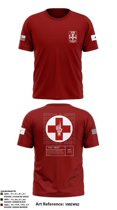 1st FRSD 86296727 Short Sleeve Performance Shirt - 84