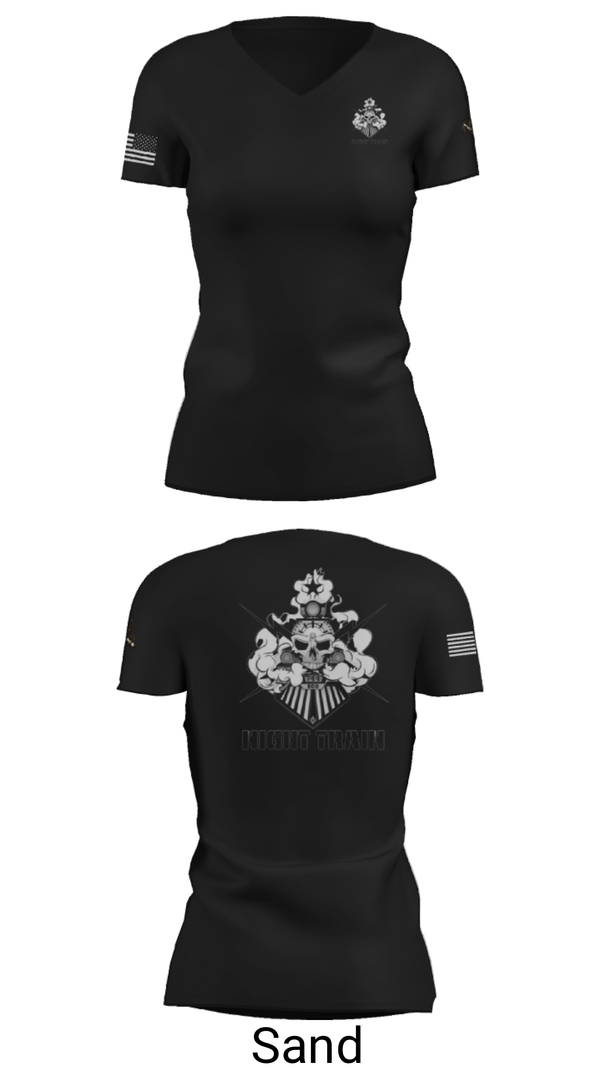 Women's Short Sleeve Vneck Shirt, , Army, Teamtime, Team time, sublimation, custom sports apparel, team uniforms, spirit wear, spiritwear, sports uniforms, custom shirts, team store, custom team store, fundraiser sports, apparel fundraiser