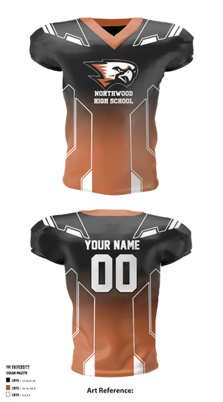 Football Jersey, Northwood High School Football, Football, Teamtime, Team time, sublimation, custom sports apparel, team uniforms, spirit wear, spiritwear, sports uniforms, custom shirts, team store, custom team store, fundraiser sports, apparel fundraiser