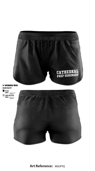 Women's Shorts, Cathedral Prep Seminary, Spirit Store, Teamtime, Team time, sublimation, custom sports apparel, team uniforms, spirit wear, spiritwear, sports uniforms, custom shirts, team store, custom team store, fundraiser sports, apparel fundraiser
