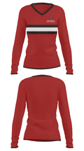 Chopticon High School  Basketball 77174686 Women's Long Sleeve V-neck Shirt - 33