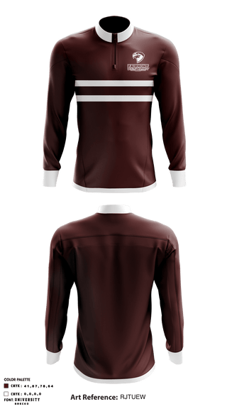 Quarter Zip Jacket, Fairmont State University Golf, Golf, Teamtime, Team time, sublimation, custom sports apparel, team uniforms, spirit wear, spiritwear, sports uniforms, custom shirts, team store, custom team store, fundraiser sports, apparel fundraiser