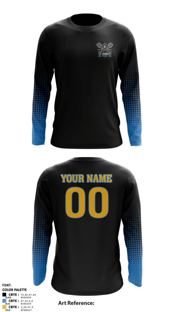 Long Sleeve Performance Shirt, CF-ARGONAUTS, Ice Hockey, Teamtime, Team time, sublimation, custom sports apparel, team uniforms, spirit wear, spiritwear, sports uniforms, custom shirts, team store, custom team store, fundraiser sports, apparel fundraiser